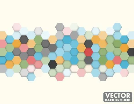 Abstract Honeycomb Hexagon Background, Vector Illustration. Stock Illustration