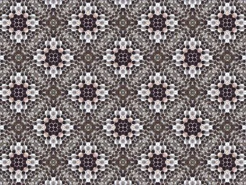 Abstract Honeycomb Inspired Kaleidoscope Pattern Stock Illustration