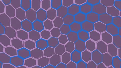 Abstract honeycomb pattern with blue and purple lines Stockillustratie