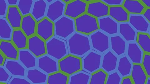 Abstract honeycomb pattern with blue and green cell shapes 스톡 일러스트