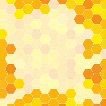 Abstract honeycomb pattern. Geometric hexagons background Stock Illustration