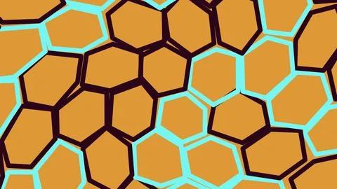 Abstract honeycomb pattern with hexagonal shapes and colors Illustrazione stock