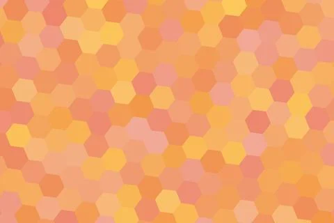 Abstract honeycomb pattern with pink orange shades Stock Illustration