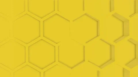 Abstract honeycomb pattern in yellow using as background, 3d animation 動画素材 154991575