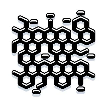 Abstract honeycomb structure showing network data connectivity Stock Illustration