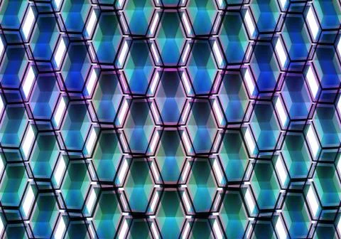 Abstract honeycombs Stock Illustration