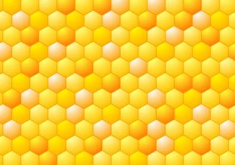 Abstract honeycombs illustration. Tech geometric design Stock Illustration