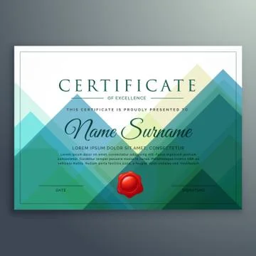 Abstract horizonal certificate vector template design Stock Illustration
