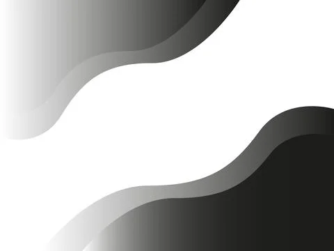 Abstract horizontal background with black and grey waves. Stock Illustration