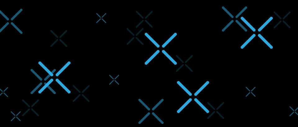 Abstract horizontal background with blue crosses pattern. Modern technology back Stock Illustration