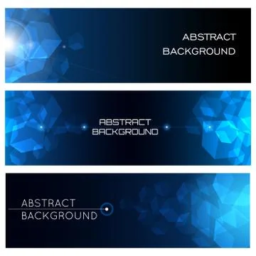Abstract Horizontal Background Set Stock Illustration