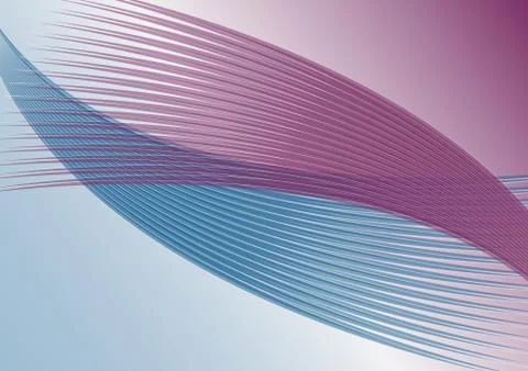 Abstract horizontal background in soft purple and blue, diagonal wavy line .. Stock Illustration