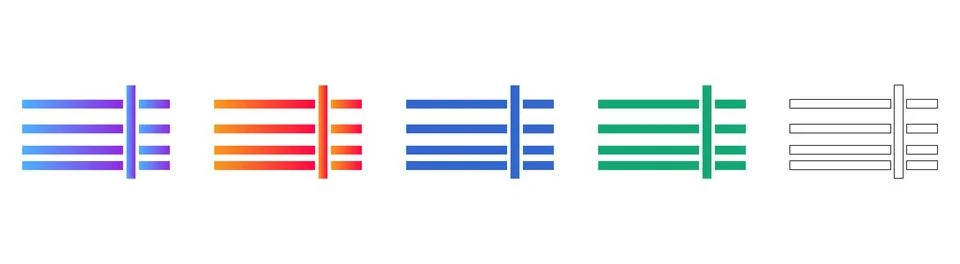 Abstract Horizontal Bar Chart Data Icons Stock Illustration