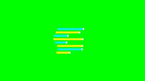 Abstract horizontal bar loading animation on a vibrant green background 스톡 동영상 341822408