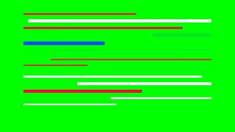 Abstract horizontal bar loading progress indicators on green background Stock Footage 340900353