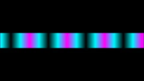 Abstract horizontal bar pattern with glowing blue and pink neon gradients Video stock 335117572