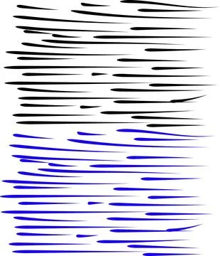 Abstract Horizontal Brush Strokes Pattern in Black and Blue for Modern Back.. Stock Illustration