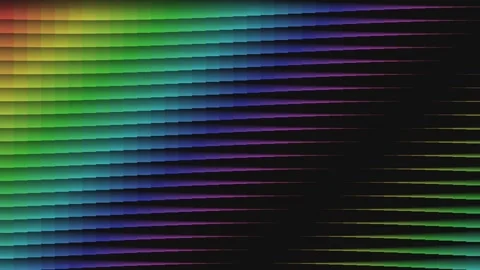 Abstract horizontal gradient lines fading into a deep solid black background Video stock 335117324