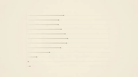 Abstract Horizontal Lines and Arrows on Cream Background - Data Visualizati.. Stock Footage 346660833