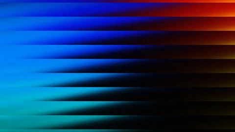Abstract horizontal lines of vibrant blue transitioning to dark red and black Illustrazione stock