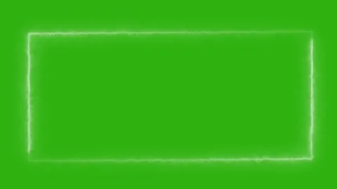 Abstract horizontal rectangle border frame loop 4k animation green screen. Stock Footage 318437005