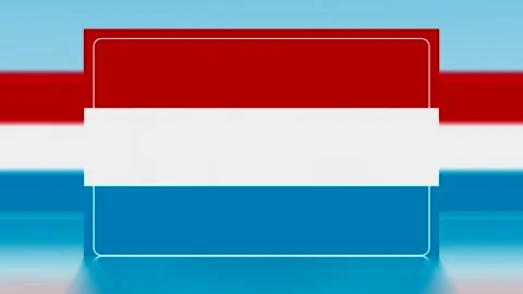 Abstract horizontal red white and blue geometric banner design background Video stock 343643606