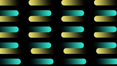 Abstract horizontal rounded lines with a green and yellow gradient shifting Stock Footage 336232204