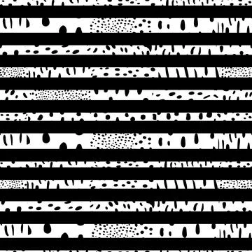 Abstract horizontal striped grunge pattern Stock Illustration