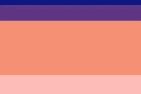 Abstract Horizontal Stripes Background with Dark Blue Orange Peach Color Block Stock Illustration
