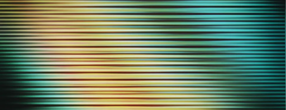 Abstract horizontal stripes background with motion blur. Yellow and teal gr.. Illustrazione stock