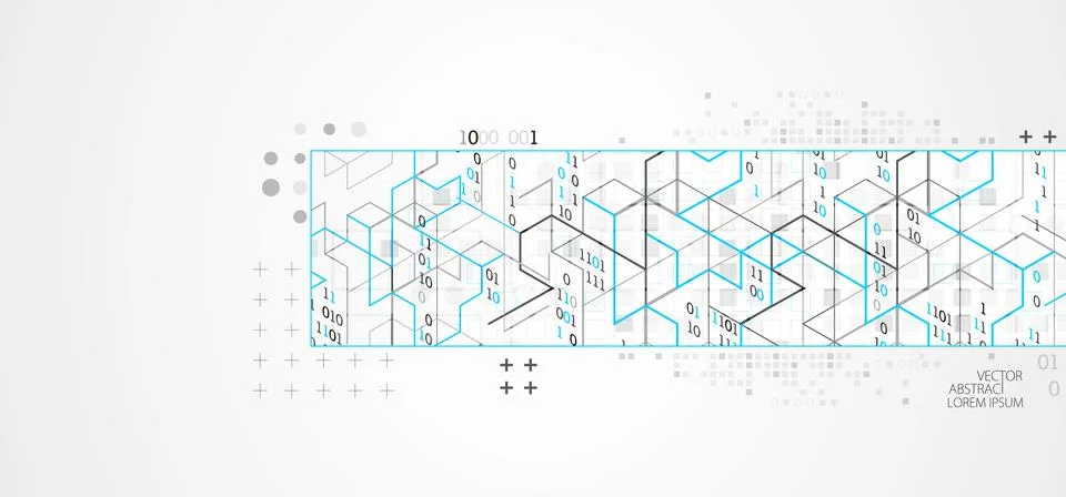 Abstract horizontal technology background. Communication concept, futuristic  Stock Illustration