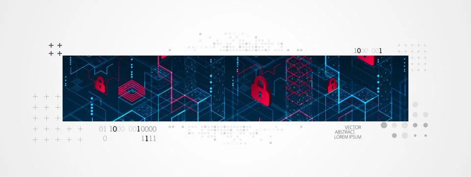 Abstract horizontal technology background. Communication concept, futuristic  Stock Illustration