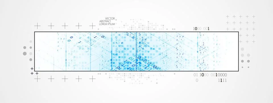 Abstract horizontal technology background. Communication concept, futuristic  Stock Illustration