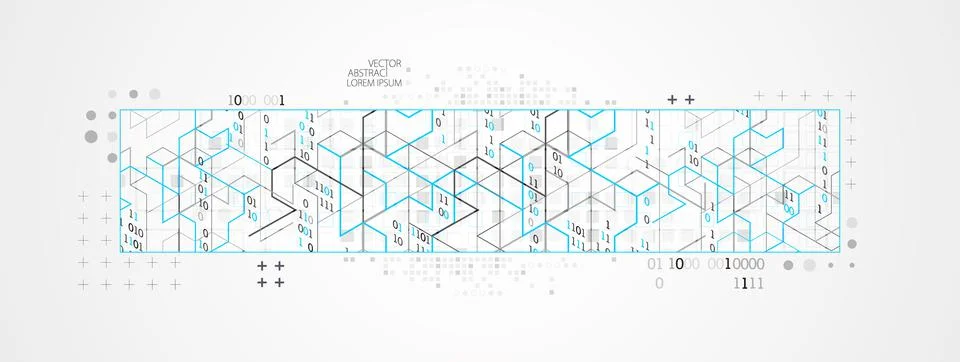 Abstract horizontal technology background. Communication concept, futuristic  Stock Illustration