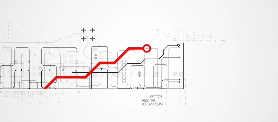 Abstract horizontal technology background. Communication concept, futuristic  Stock Illustration