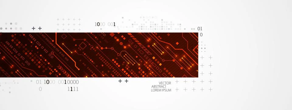 Abstract horizontal technology background. Communication concept, futuristic  Stock Illustration