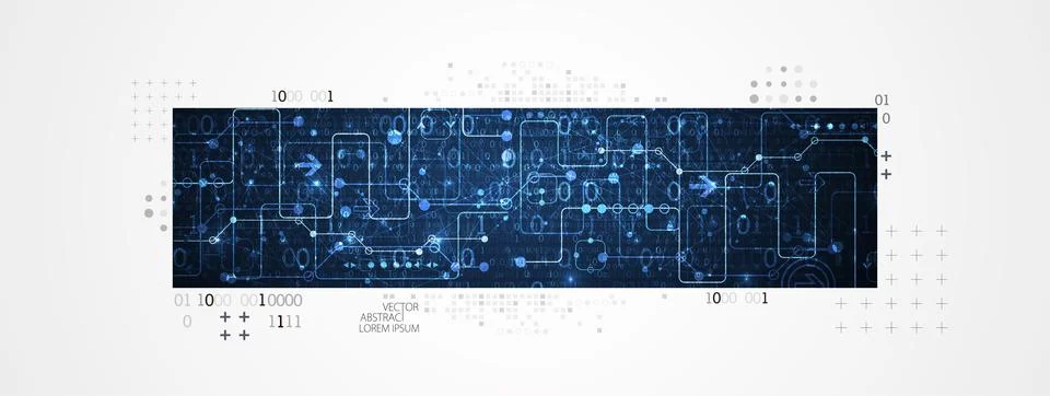 Abstract horizontal technology background. Communication concept, futuristic  Stock Illustration