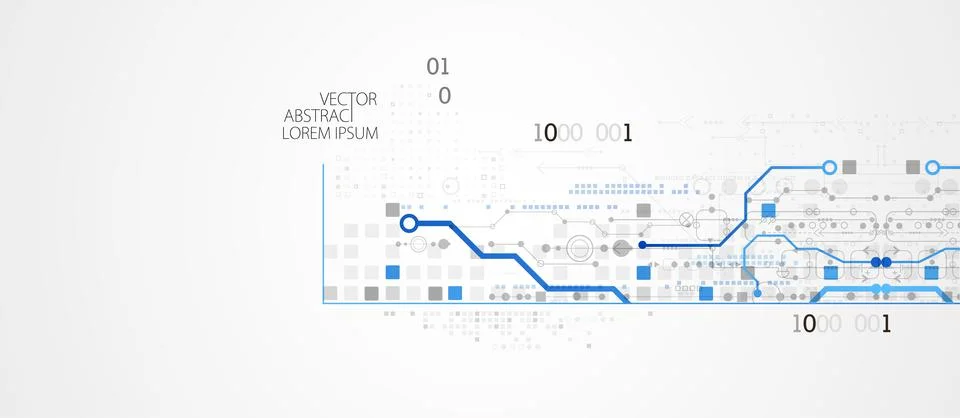 Abstract horizontal technology background. Communication concept, futuristic  Stock Illustration