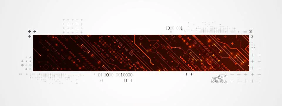 Abstract horizontal technology background. Communication concept, futuristic  Stock Illustration