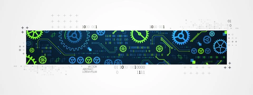 Abstract horizontal technology background. Communication concept, futuristic  Stock Illustration