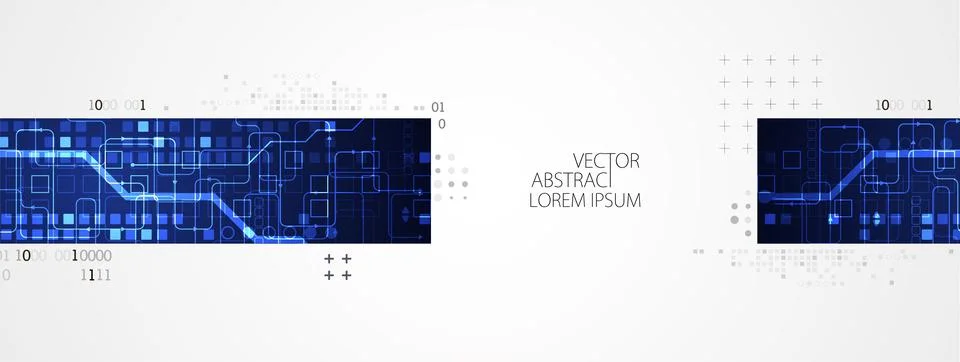 Abstract horizontal technology background. Communication concept, futuristic  Stock Illustration