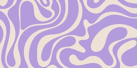 Abstract horizontal waves background. Retro liquid groovy swirl 60s, 70s st.. Illustrazione stock