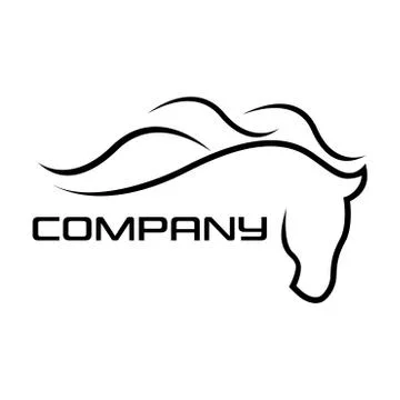 Abstract horse logo Stock Illustration