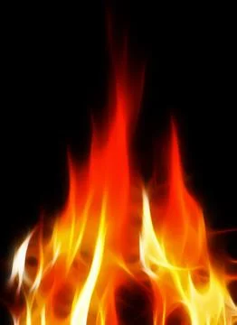 Abstract hot fire on black Stock Photos