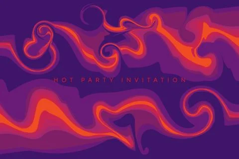 Abstract hot liquid flame design element. Illustrazione stock
