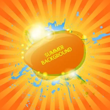 Abstract hot summer background Illustrazione stock