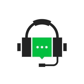 Abstract hotline logo with buble Stock Illustration