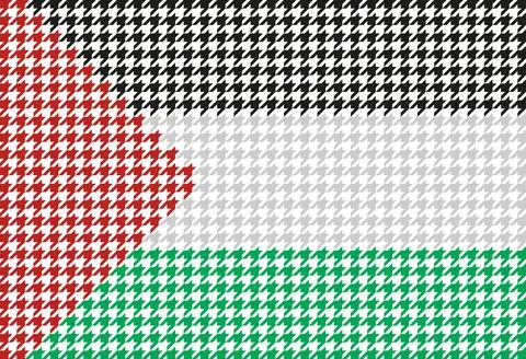 Abstract houndstooth flag of palestine background Stock Illustration