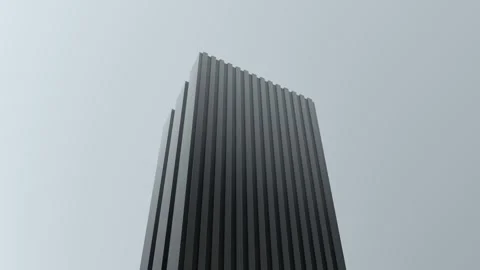 Abstract house design, futuristic Sci-Fi building, animation. 3D render Stock Footage 317262802