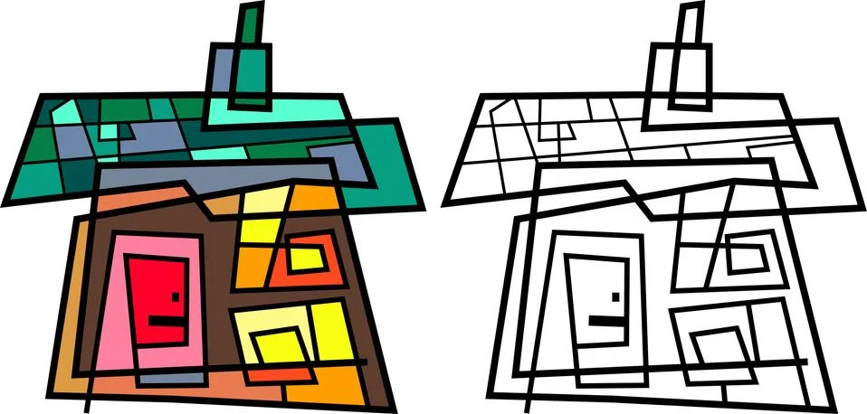 Abstract House Stock-Illustration